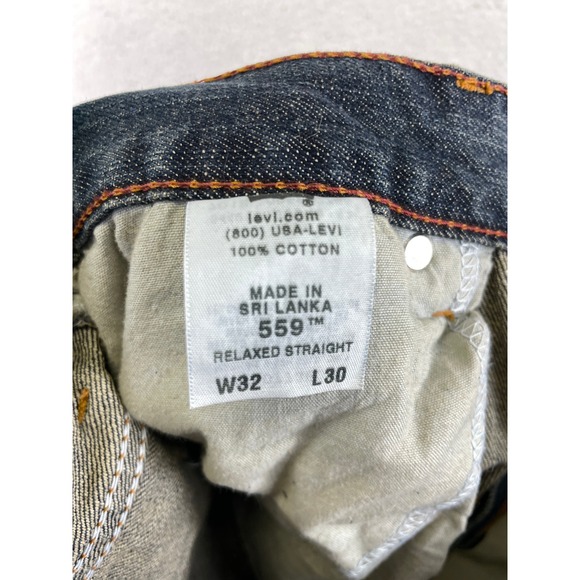 Levi's Men's 32x30 559 Relaxed Straight Jeans Medium Wash Blue NWT Denim - Picture 10 of 11